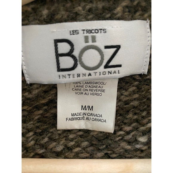 BOZ LES TRICOTS LAMP WOOL VINTAGE WOMEN'S SWEATER ZIPPERED CARDIGAN SIZE M - Picture 4 of 4